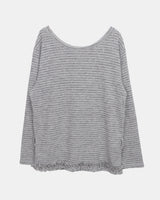 Herin Stripe Frill Long Sleeve T-Shirt