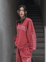 サープレイ ピグメント セットアップ スウェットシャツ【セットアップアイテムあり】