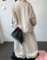 ボヘミアン サイドトラック フリース バルーンロングパンツ🖤 3カラー