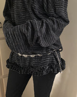 Herin Stripe Frill Long Sleeve T-Shirt