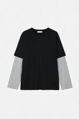 ワッフルダメージレイヤード長袖Tシャツ