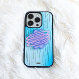 【MADE】スターシャワー(blue)ガラスミラーバンパーケース