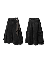(cont'd) デタッチャブルスクエアスカーフプリーツデニムパンツ