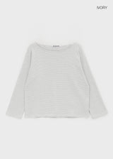[MADE] Koyu Stripe Boat Neck Long Sleeve T-Shirt
