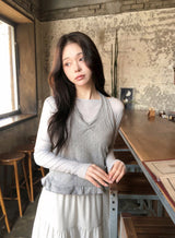 アイレットフリルホルターネックスリーブレス (5color)