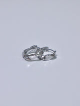  Surgical steel wave ring earrings