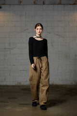 LEOPARD WIDE PANTS / BEIGE