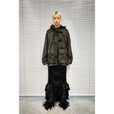 CLOUDY LEATHER HOOD JACKET