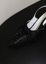 LACE-UP SLINGBACK HEEL
