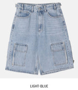 Zipper Two Way Cargo Bermuda Pants
