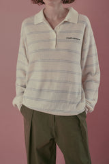 Cozit stripe knit_ivory