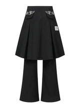 ROAZ CHECK BACK POCKET SKIRT PANTS