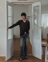 Kuri Linen Cable Slim Knit