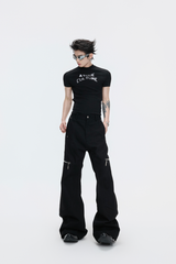 リブド ロゴ Tシャツ