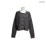 (3color) Mongle Stitch Hairy Loose Cardigan