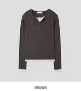 Molly Layered Button Long Sleeve