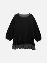 ノエルドットフリルレイヤードワンピース (2c)