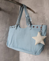 Star dot cushion key ring