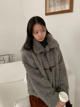 フェラー ダッフルカラー ファー ジャケット