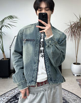 Piece Washed Crop Denim Jacket