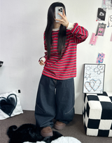 ステッチバルーンデニムパンツ 💙S-XL🖤