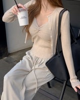 Mullet cardigan & sleeveless set