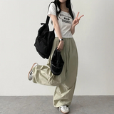 Tive Parasuit Shirring Rustle String Wide Pants