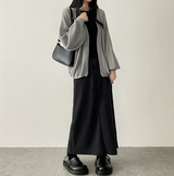 Sundy Charlang クールデニムロングスカート [ショート & ベーシックセレクション] Lyocell Fabric