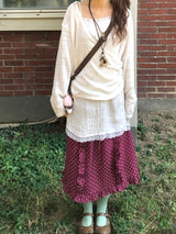 oso dot frill skirt
