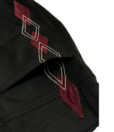 [Hand-Made「006」] Argyle Patch Pants_Black&Burgundy