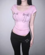 exy ribbon glitter tee (4colors)