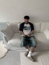 アーロンエブリーラグランショートスリーブTシャツ