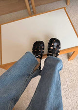 NET WIVING STRAP BANDING SANDAL (2COLORS!)