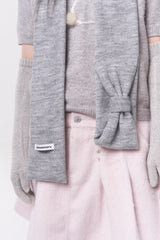 Mini ribbon muffler_gray