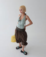 Rollup Cargo Bermuda Harem Capri Pants