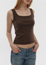 [B-BASIC] Standard Wide Square Neck Sleeveless (2 SIZE)