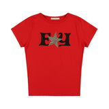 FY LEOPARD TEE (RED) F25QB100