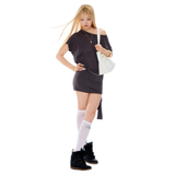 ANGEL-FIT RIBBON TOP [CHARCOAL]