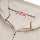 SW LOGO CROP ZIP UP HOODIE - YELLOW MELANGE