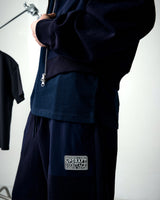 [UPDRAFT]PATCH POCKET COTTON SWEAT PANTS NAVY for men