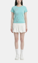 Azelie Rhinestone Flower Tee