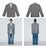 Oversized single-breasted jacket