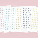 oab alphabet sticker set