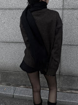 daily basic span round knit (2color)