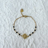 Onyx Floral Bracelet