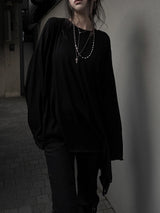 unbalanced loose-fit long sleeves (3color)