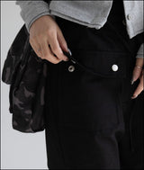 Croll flare cotton work pants
