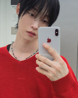 Air V-neck Linen Long Sleeve Knit