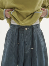 Grain stripe denim pants -2C