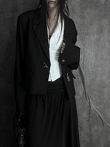 bold buckle cropped jacket (unisex)